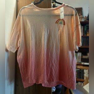 American Eagle rainbow embroidered t-shirt